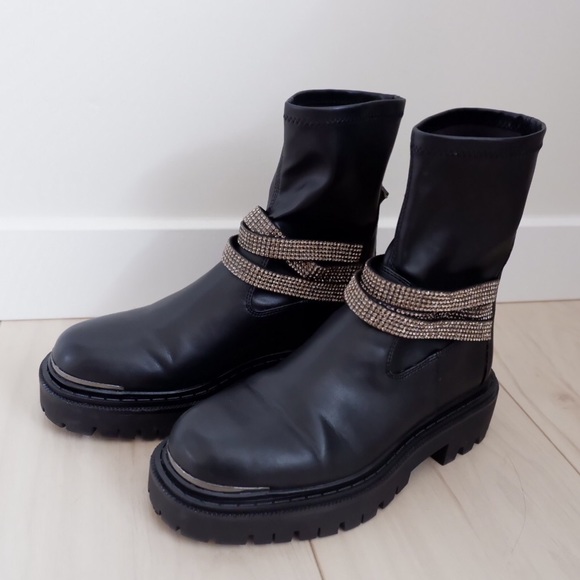Aldo Shoes - ALDO Qiraran Glitter strap boots